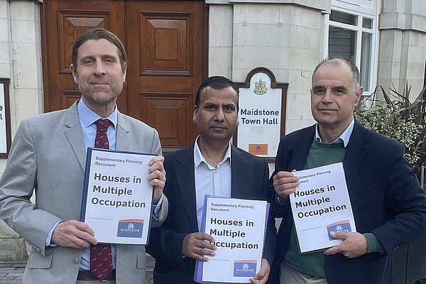 Cllr Tony Harwood, Cllr Dinesh Khadka and Chris Passmore