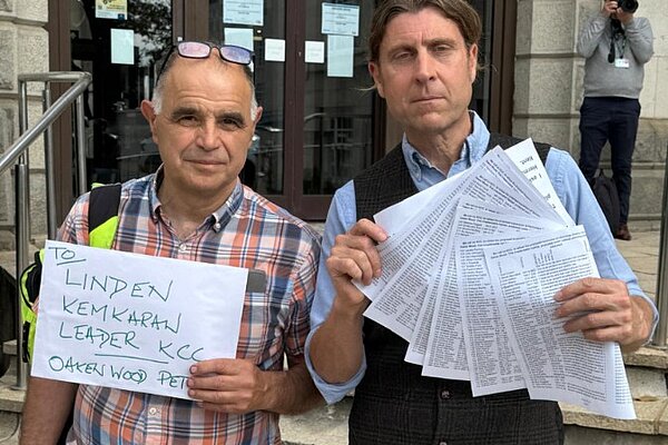 Chris Passmore & Cllr Tony Harwood with Petition
