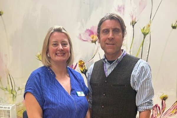 Ann-Marie Kelly, Chief Executive of HoK with Cllr Tony Harwood
